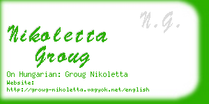 nikoletta groug business card